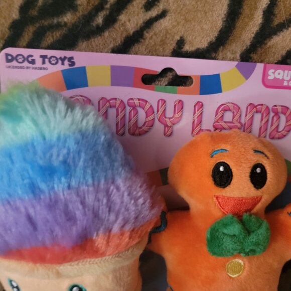 Dog Toy Candy Land Puppy Gingerbread and Cone 2 pack sm. New! - Picture 2 of 2